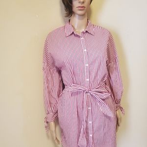 Ann Taylor Striped Shirt Dress